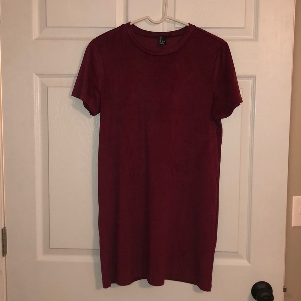 Maroon/Burgundy T-shirt Dress